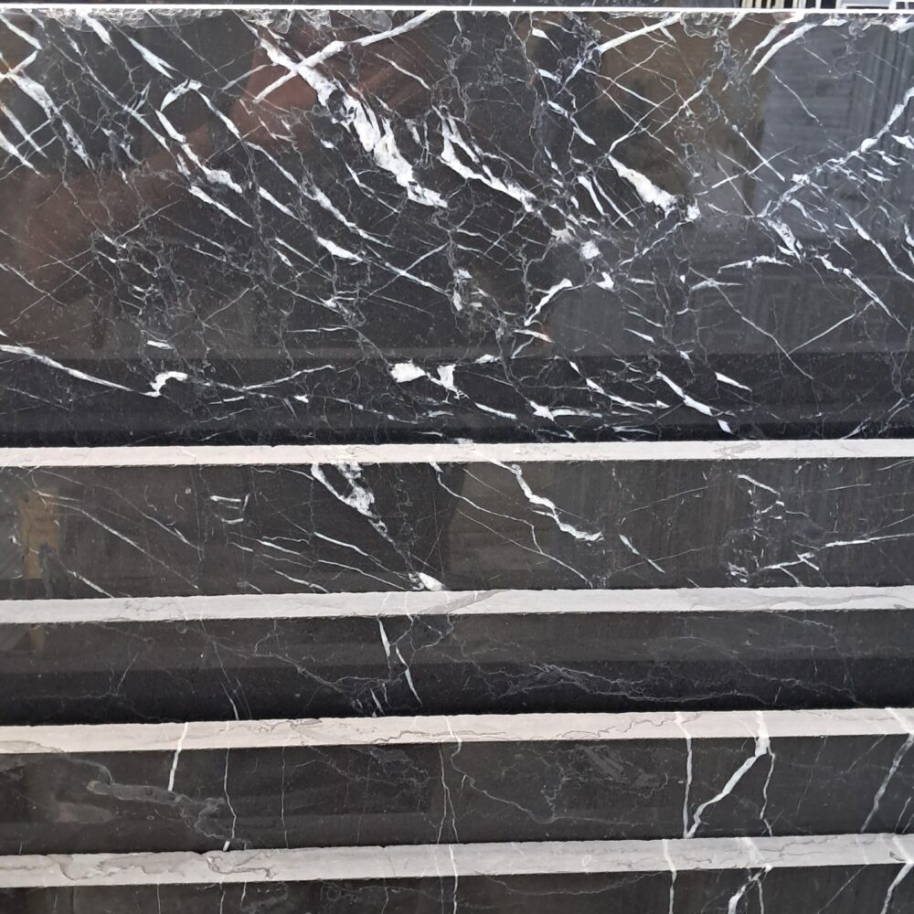 ٢٠٢٥٠٥٠٨_١٠٠٠٢٤ Black Maquina Marble – Elegant Black Marble with White Veins | Lazulite Marble