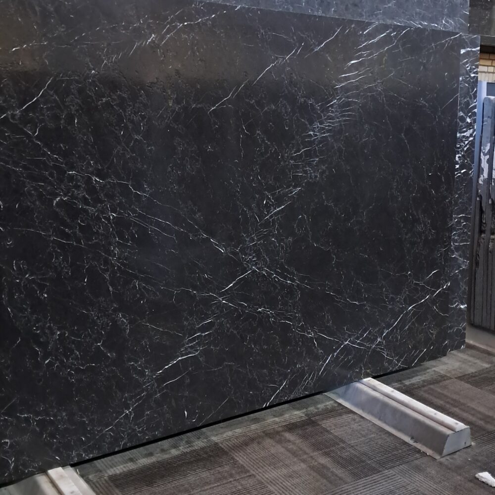 ٢٠٢٥٠٥٠٨_١٠٠٦١٦ Black Maquina Marble – Elegant Black Marble with White Veins | Lazulite Marble