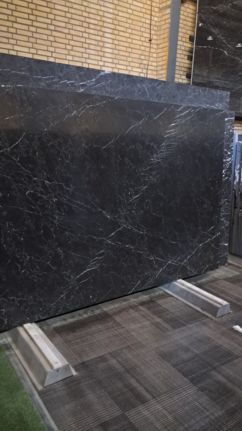 ٢٠٢٥٠٥٠٨_١٠٠٦١٦ Black Maquina Marble – Elegant Black Marble with White Veins | Lazulite Marble