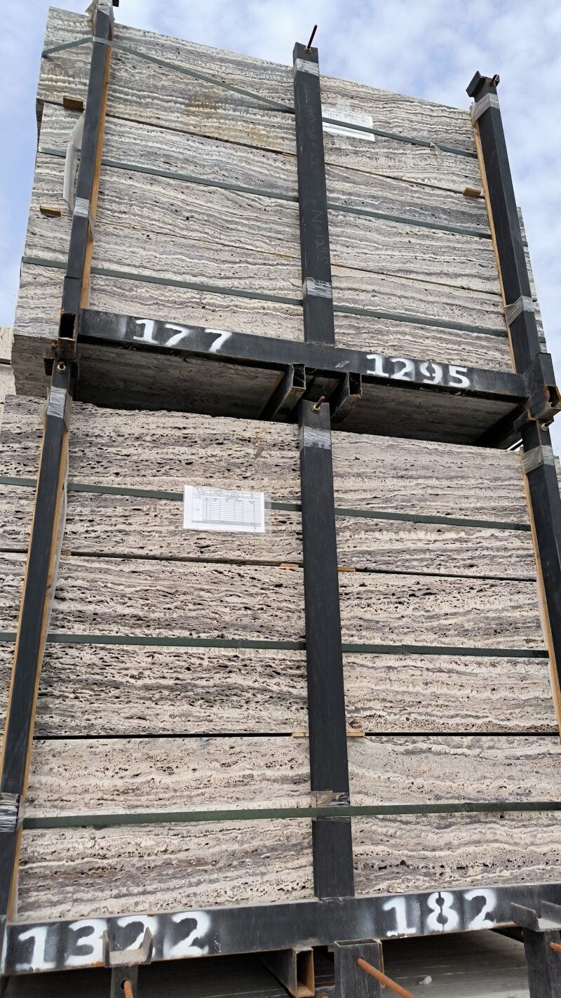 unfilled Travertine Silver Platinum – Sleek Grey and Cool Silver Tones | Lazulite Marble